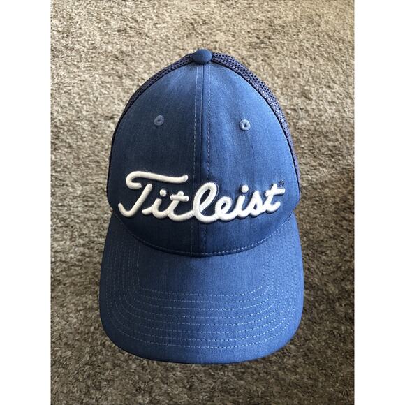 Titleist Pro V1 FootJoy FJ Blue Mesh Back Trucker Snapback Golf Hat Cap - Picture 1 of 7